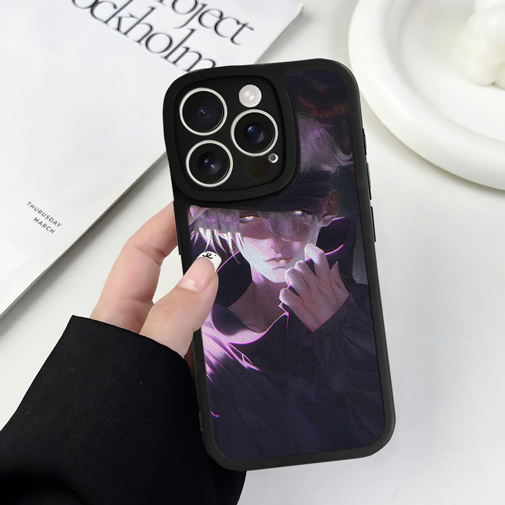 （画像用） 呪術廻戦 Jujutsu Kaisen 【iPhone 16シリーズ対応】シリコンスマホケース（レザー調） 材質：シリコン